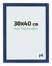 Bilderrahmen 30x40cm Dunkelblau Gewischt MDF Bologna Vorne Messe | Yourdecoration.de