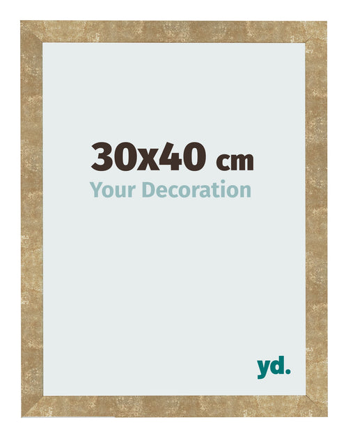 Bilderrahmen 30x40cm Gold Antik MDF Bologna Vorne Messe | Yourdecoration.de
