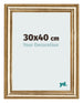 Bilderrahmen 30x40cm Gold Antik MDF Lazio Vorne Messe | Yourdecoration.de