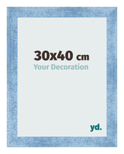 Bilderrahmen 30x40cm Hellblau Gewischt MDF Pisa Vorne Messe | Yourdecoration.de