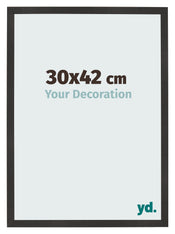 Bilderrahmen 30x42 cm Schwarz Matt MDF Bologna Vorne Messe | Yourdecoration.de