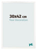 Bilderrahmen 30x42 cm Weiss Hochglanz MDF Bologna Vorne Messe | Yourdecoration.de