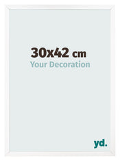 Bilderrahmen 30x42 cm Weiss Matt MDF Bologna Vorne Messe | Yourdecoration.de