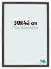 Bilderrahmen 30x42cm Antrazit MDF Bologna Vorne Messe | Yourdecoration.de