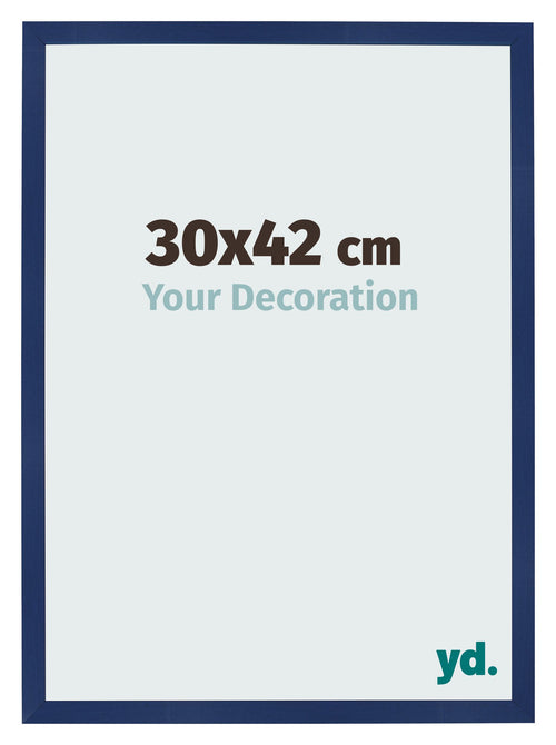 Bilderrahmen 30x42cm Dunkelblau Gewischt MDF Bologna Vorne Messe | Yourdecoration.de