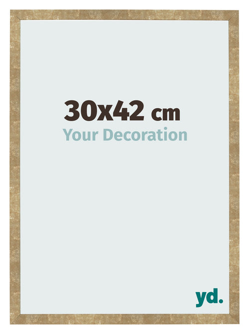Bilderrahmen 30x42cm Gold Antik MDF Bologna Vorne Messe | Yourdecoration.de