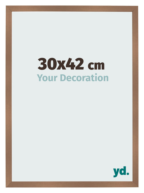 Bilderrahmen 30x42cm Kupfer Dekor MDF Bologna Vorne Messe | Yourdecoration.de
