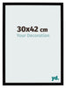Bilderrahmen 30x42cm Schwarz Hochglanz MDF Bologna Vorne Messe | Yourdecoration.de
