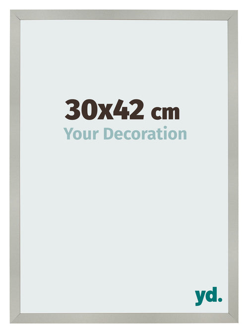 Bilderrahmen 30x42cm Silber Matt MDF Bologna Vorne Messe | Yourdecoration.de