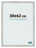 Bilderrahmen 30x42cm Silber Matt MDF Bologna Vorne Messe | Yourdecoration.de