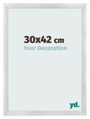 Bilderrahmen 30x42cm Silber Schwarz Gewischt MDF Pisa Vorne Messe | Yourdecoration.de