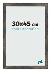 Bilderrahmen 30x45 cm Oxidiertes Metall MDF Bologna Vorne Messe | Yourdecoration.de