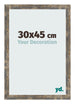 Bilderrahmen 30x45cm Blau Gold Meliert MDF Bologna Vorne Messe | Yourdecoration.de