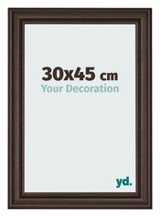 Bilderrahmen 30x45cm Eiche Dunkel MDF Lazio Vorne Messe | Yourdecoration.de