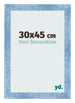 Bilderrahmen 30x45cm Hellblau Gewischt MDF Pisa Vorne Messe | Yourdecoration.de