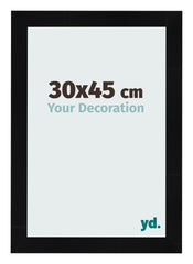 Bilderrahmen 30x45cm Schwarz Silber Poliert MDF Pisa Vorne Messe | Yourdecoration.de