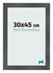 Bilderrahmen 30x45cm Schwarz Silber Poliert MDF Pisa Vorne Messe | Yourdecoration.de