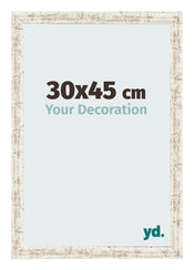 Bilderrahmen 30x45cm Weiß Vintage MDF Bologna Vorne Messe | Yourdecoration.de
