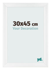 Bilderrahmen 30x45cm Weiß Vintage MDF Pisa Vorne Messe | Yourdecoration.de