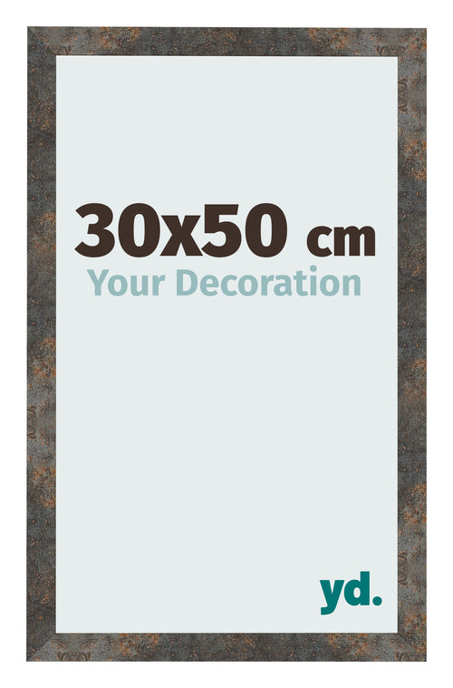 Bilderrahmen 30x50 cm Oxidiertes Metall MDF Bologna Vorne Messe | Yourdecoration.de