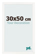 Bilderrahmen 30x50 cm Weiss Hochglanz MDF Bologna Vorne Messe | Yourdecoration.de