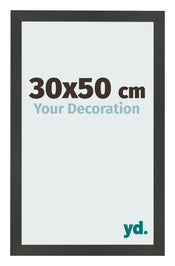 Bilderrahmen 30x50cm Antrazit MDF Bologna Vorne Messe | Yourdecoration.de