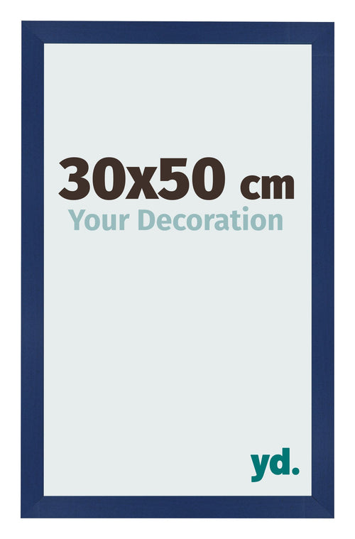 Bilderrahmen 30x50cm Dunkelblau Gewischt MDF Bologna Vorne Messe | Yourdecoration.de