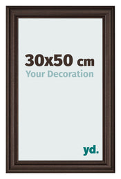 Bilderrahmen 30x50cm Eiche Dunkel MDF Lazio Vorne Messe | Yourdecoration.de
