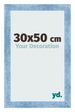 Bilderrahmen 30x50cm Hellblau Gewischt MDF Pisa Vorne Messe | Yourdecoration.de