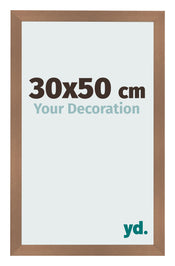 Bilderrahmen 30x50cm Kupfer Dekor MDF Bologna Vorne Messe | Yourdecoration.de