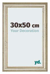 Bilderrahmen 30x50cm Metallglanz MDF Lazio Vorne Messe | Yourdecoration.de