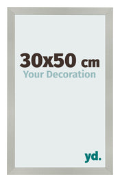Bilderrahmen 30x50cm Silber Matt MDF Bologna Vorne Messe | Yourdecoration.de