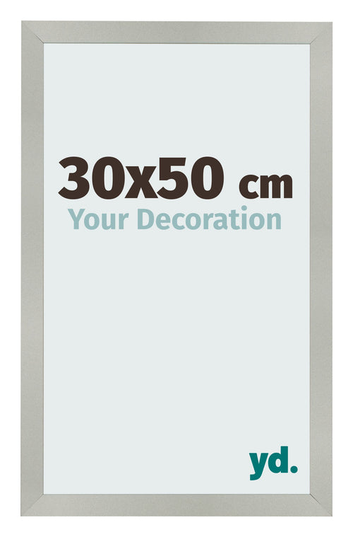 Bilderrahmen 30x50cm Silber Matt MDF Bologna Vorne Messe | Yourdecoration.de