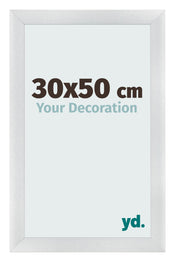 Bilderrahmen 30x50cm Silber Schwarz Gewischt MDF Pisa Vorne Messe | Yourdecoration.de