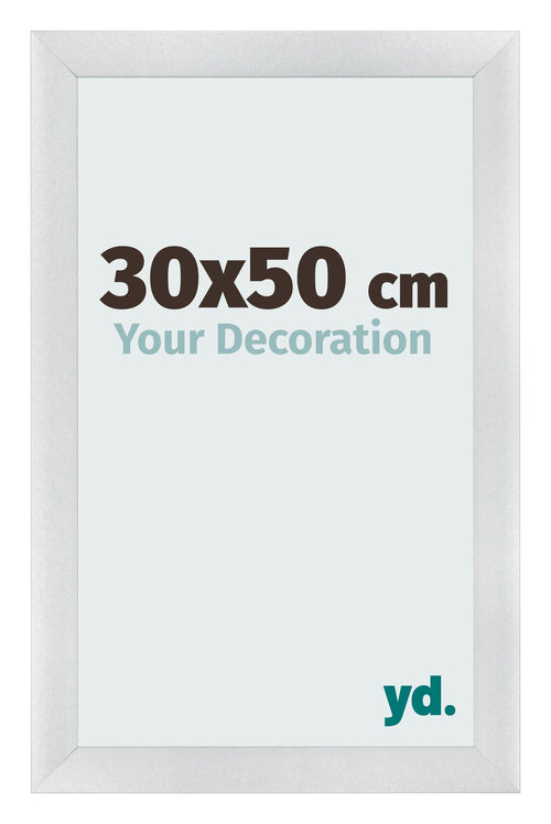 Bilderrahmen 30x50cm Silber Schwarz Gewischt MDF Pisa Vorne Messe | Yourdecoration.de