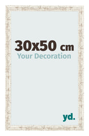 Bilderrahmen 30x50cm Weiß Vintage MDF Bologna Vorne Messe | Yourdecoration.de