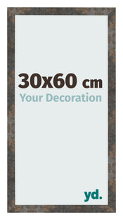 Bilderrahmen 30x60 cm Oxidiertes Metall MDF Bologna Vorne Messe | Yourdecoration.de