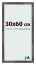 Bilderrahmen 30x60 cm Oxidiertes Metall MDF Bologna Vorne Messe | Yourdecoration.de
