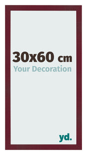 Bilderrahmen 30x60 cm Weinrot Gewischt MDF Bologna Vorne Messe | Yourdecoration.de