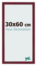 Bilderrahmen 30x60 cm Weinrot Gewischt MDF Bologna Vorne Messe | Yourdecoration.de