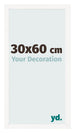 Bilderrahmen 30x60 cm Weiss Hochglanz MDF Bologna Vorne Messe | Yourdecoration.de