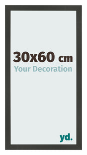 Bilderrahmen 30x60cm Antrazit MDF Bologna Vorne Messe | Yourdecoration.de