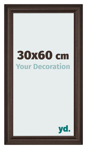 Bilderrahmen 30x60cm Eiche Dunkel MDF Lazio Vorne Messe | Yourdecoration.de