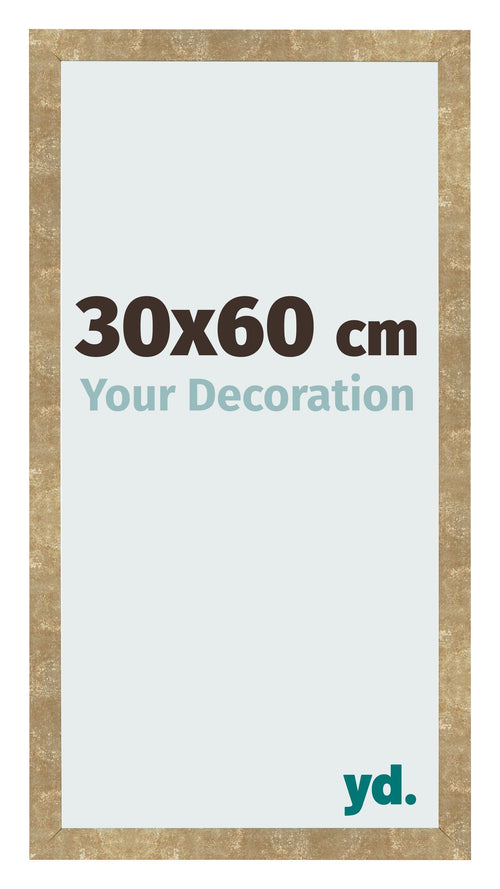 Bilderrahmen 30x60cm Gold Antik MDF Bologna Vorne Messe | Yourdecoration.de