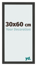 Bilderrahmen 30x60cm Schwarz Gemasert MDF Bologna Vorne Messe | Yourdecoration.de