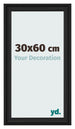 Bilderrahmen 30x60cm Schwarz Gemasert MDF Lazio Vorne Messe | Yourdecoration.de