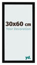 Bilderrahmen 30x60cm Schwarz Hochglanz MDF Bologna Vorne Messe | Yourdecoration.de