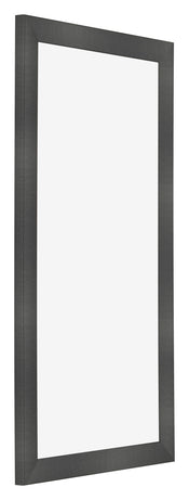 Bilderrahmen 30x60cm Schwarz Silber Poliert MDF Pisa Vorne Schrag | Yourdecoration.de