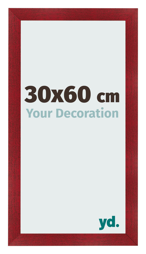 Bilderrahmen 30x60cm Weinrot Gewischt MDF Pisa Vorne Messe | Yourdecoration.de