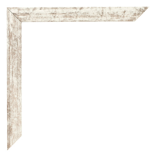 Bilderrahmen 30x60cm Weiß Vintage MDF Bologna Detail Ecke | Yourdecoration.de